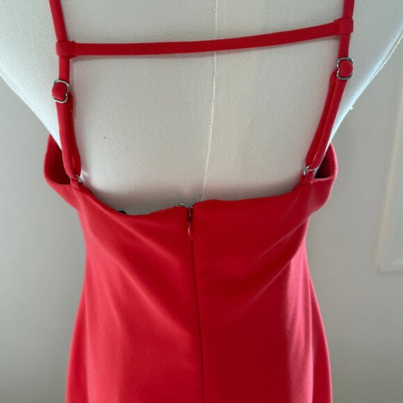 LIKELY - Midi Length Coral Dress - Size 6 - Picture 3 of 6
